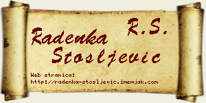 Radenka Stošljević vizit kartica